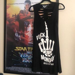 NWOT Killstar f*ck Monday Skelton dress ripped M